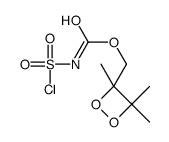 (3,4,4-trimethyldioxetan-3-yl)methyl N-chlorosulfonylcarbamate结构式
