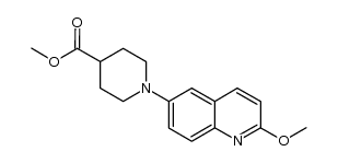 methyl 1-(2-methoxyquinolin-6-yl)piperidine-4-carboxylate结构式