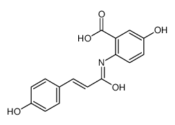 5-hydroxy-2-[[(E)-3-(4-hydroxyphenyl)prop-2-enoyl]amino]benzoic acid结构式