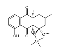 (1R,4aS,9aR)-9a-chloro-8-hydroxy-1-methoxy-3-methyl-1-((trimethylsilyl)oxy)-1,4,4a,9a-tetrahydroanthracene-9,10-dione结构式