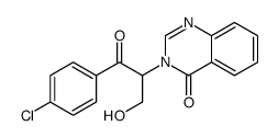 3-[1-(4-chlorophenyl)-3-hydroxy-1-oxopropan-2-yl]quinazolin-4-one结构式