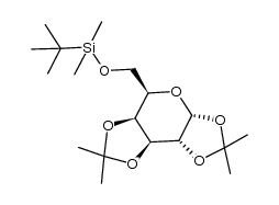 tert-butyldimethyl(2,2,7,7-tetramethyltetrahydrobis[1,3]dioxolo[5,4-b:4',5'-d]pyran-5-ylmethoxy)silane结构式