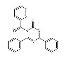 1-Benzoyl-4,6-diphenyl-1,3,5-triazin-2-on结构式