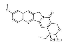 (4S)-4-ethyl-3,4-dihydroxy-9-methoxy-3,4-dihydro-1H-pyrano[3',4':6,7]indolizino[1,2-b]quinolin-14(12H)-one结构式