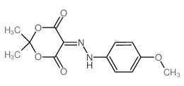 1,3-Dioxane-4,5,6-trione, 2,2-dimethyl-, 5-[(4-methoxyphenyl)hydrazone] (en)结构式