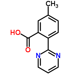 5-甲基-2-嘧啶-2`-基苯甲酸结构式