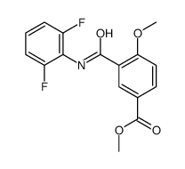 3-(2,6-二氟苯基氨基甲酰)-4-甲氧基苯甲酸甲酯结构式