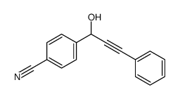 4-(1-hydroxy-3-phenylprop-2-ynyl)benzonitrile结构式