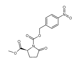 methyl L-1-(4-nitrobenzyloxycarbonyl)pyroglutamate结构式