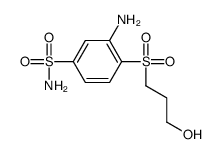 3-amino-4-(3-hydroxypropylsulfonyl)benzenesulfonamide结构式