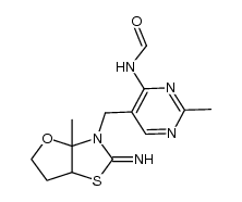 N-[5-(2-imino-3a-methyl-tetrahydro-furo[2,3-d]thiazol-3-ylmethyl)-2-methyl-pyrimidin-4-yl]-formamide结构式