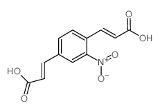 2-Propenoic acid, 3,3'-(2-nitro-1,4-phenylene)bis- (en)结构式