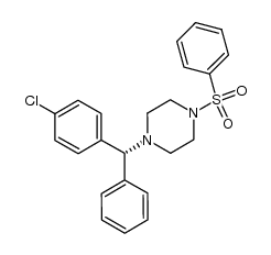 (-)-1-[(4-chlorophenyl)phenylmethyl]-4-[(phenyl)sulfonyl]piperazine结构式