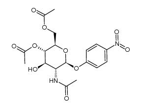 4-nitrophenyl 4,6-di-O-acetyl-2-deoxy-2-(acetamido)-&beta;-D-glucopyranoside结构式