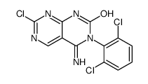 7-氯-3-(2,6-二氯苯基)-4-亚氨基-3,4-二氢嘧啶并[4,5-d]嘧啶-2(1h)-酮结构式