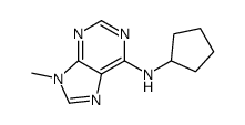 N-cyclopentyl-9-methylpurin-6-amine结构式