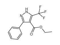 ethyl 5-phenyl-3-(trifluoromethyl)-1H-pyrazole-4-carboxylate结构式
