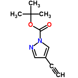 1-Boc-4-ethynyl-1H-pyrazole结构式