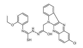 1-[[2-(2-chloroindolo[2,3-b]quinoxalin-6-yl)acetyl]amino]-3-(2-ethoxyphenyl)thiourea结构式