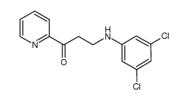 3-(3,5-dichloroanilino)-1-(2-pyridyl)-1-propanone结构式