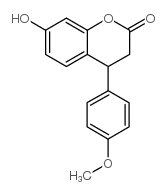 7-羟基-4-(4-甲氧基苯基)-3,4-二氢-2H-1-苯并吡喃-2-酮结构式