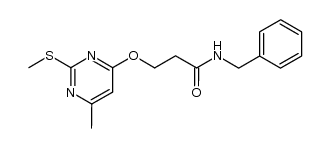 4-(N-benzylcarbamoylethoxy)-6-methyl-2-methylthiopyrimidine结构式