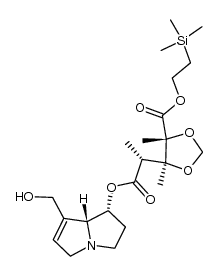 (4R,5S)-2-(trimethylsilyl)ethyl 5-((R)-1-(((1R,7aR)-7-(hydroxymethyl)-2,3,5,7a-tetrahydro-1H-pyrrolizin-1-yl)oxy)-1-oxopropan-2-yl)-4,5-dimethyl-1,3-dioxolane-4-carboxylate结构式