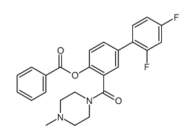 2,4-二氟-3-(4-甲基哌嗪-1-羰基)联苯-4-苯甲酸结构式
