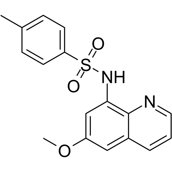 N-(6-甲氧基-8-喹啉基)对甲苯磺酰胺结构式
