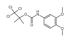 1,1,1-trichloro-2-methylpropan-2-yl (3,4-dimethoxyphenyl)carbamate结构式