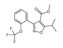 methyl 5-propan-2-yl-3-[2-(trifluoromethoxy)phenyl]-1,2-oxazole-4-carboxylate结构式