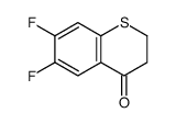 6,7-二氟-2,3-二氢-4H-1-苯并噻喃-4-酮结构式