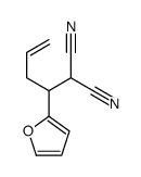 2-[1-(furan-2-yl)but-3-enyl]propanedinitrile结构式