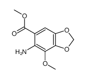 Anthranilic acid, 3-methoxy-4,5-methylenedioxy-, methyl ester (6CI)结构式