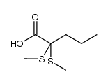 2,2-(dimethylthio)pentanoic acid结构式