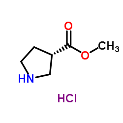 (S)-吡咯烷-3-甲酸甲酯盐酸盐结构式