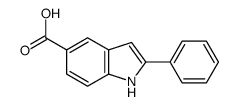 2-苯基-5-吲哚羧酸结构式