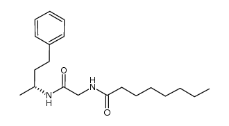 N-(((R)-4-phenylbutan-2-ylcarbamoyl)methyl)octanamide结构式