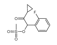 3-cyclopropyl-1-(2-fluorophenyl)-3-oxopropyl methanesulfonate结构式