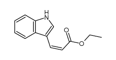cis-3-(β-carbethoxyvinyl)indole结构式