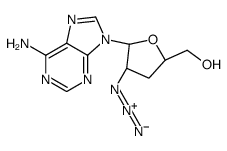 [(2S,4R,5R)-5-(6-aminopurin-9-yl)-4-azidooxolan-2-yl]methanol结构式