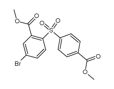 4-bromo-2,4'-dicarbomethoxydiphenyl sulfone结构式