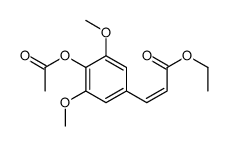 ethyl 3-(4-acetyloxy-3,5-dimethoxyphenyl)prop-2-enoate结构式