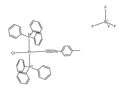 trans-{(PPh3)2Pt(CNC6H4-p-Me)Cl}BF4结构式