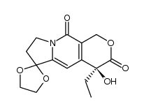 (4'S)-4'-ethyl-1',4',7',8'-tetrahydro-4'-hydroxy-3'H,10'H-spiro[1,3-dioxolane-2,6'-pyrano[3,4-f]indolizine]-3',10'-dione结构式