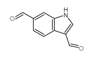 吲哚-3,6-二甲醛结构式