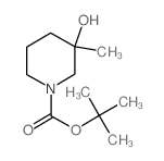 3-羟基-3-甲基-哌啶-1-羧酸叔丁酯结构式