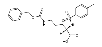 N5-benzyloxycarbonyl-N2-(toluene-4-sulfonyl)-L-ornithine结构式