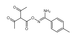 p-toluamide O-(&alpha;-acetylacetoacetyl)oxime结构式