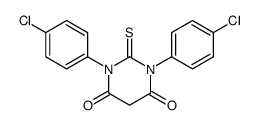 1,3-bis(4-chlorophenyl)-2-sulfanylidene-1,3-diazinane-4,6-dione结构式